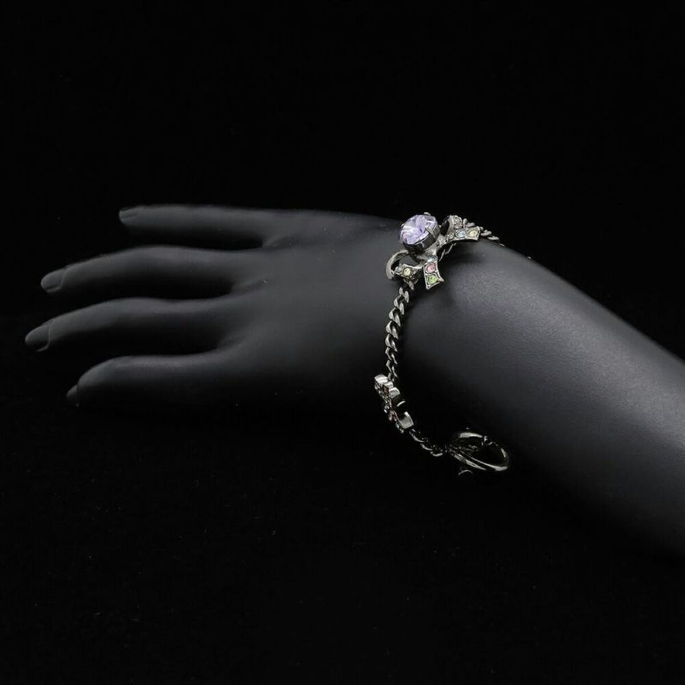 Chanel No.5 Ribbon Clover Bracelet Metal Crystal - Picture 5 of 5